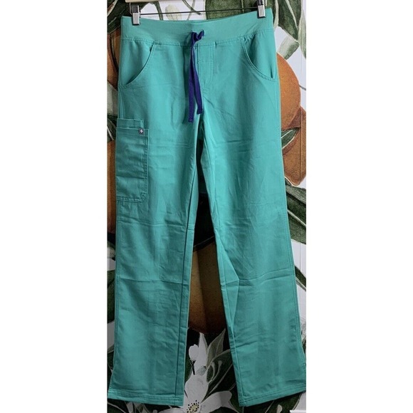 Figs Pants - FIGS Technical Collection XS Green Drawstring Scrub Pants